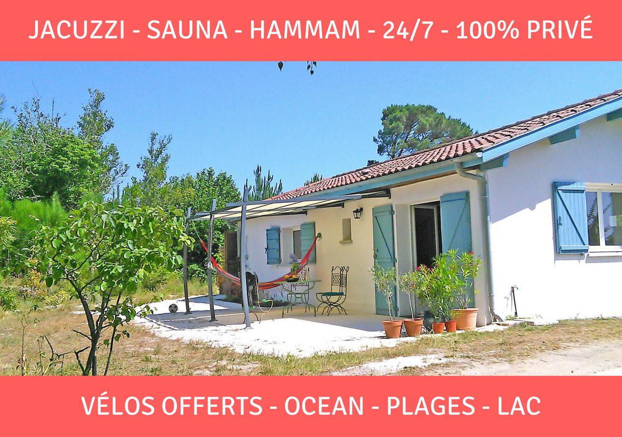 Sauna - Jacuzzi - 100% Prive - L'Estantada Linxe Luaran gambar